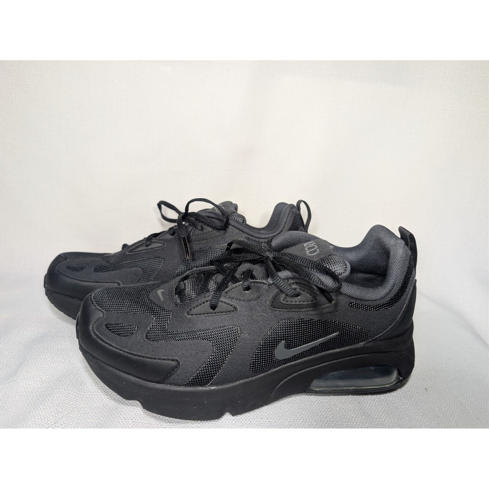 NIKE AIR MAX 200 (GS) Triple Black/Anthracite Size 7‎ Youth/Wmns 8.5 AT5627 001